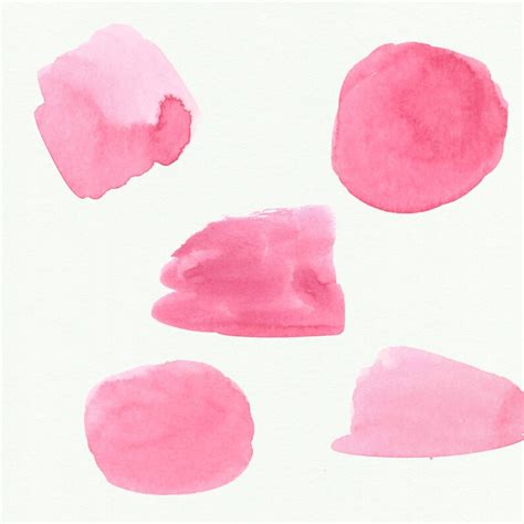 Light Pink Watercolor Splash Clipart Pink Watercolor Brush Etsy