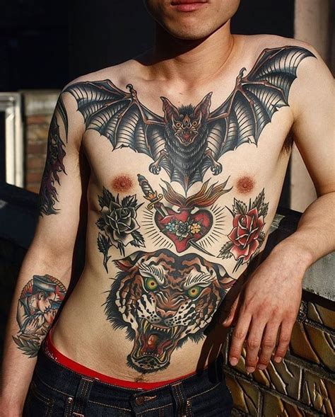 Pin By Chelsea On Ink In Traditional Chest Tattoo Chest Piece Tattoos Torso Tattoos