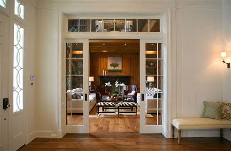 Or, create a stunning impact with double entry doors. Glass Pocket Doors - Transitional - entrance/foyer ...