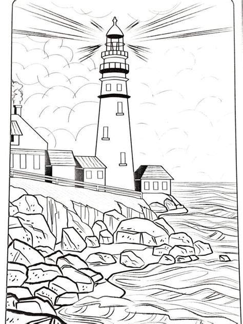Normal Lighthouse 6 Coloring Page Free Printable Coloring Pages For