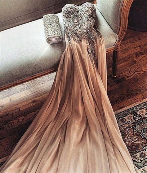gorgeous sweetheart neck beaded chiffon champagne prom dresses champa abcprom