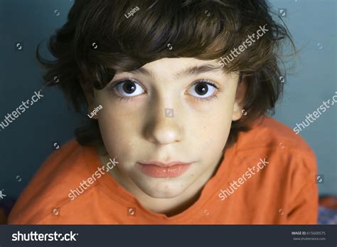 Teen Boy Close Portrait Big Eyes Stock Photo Edit Now 615600575