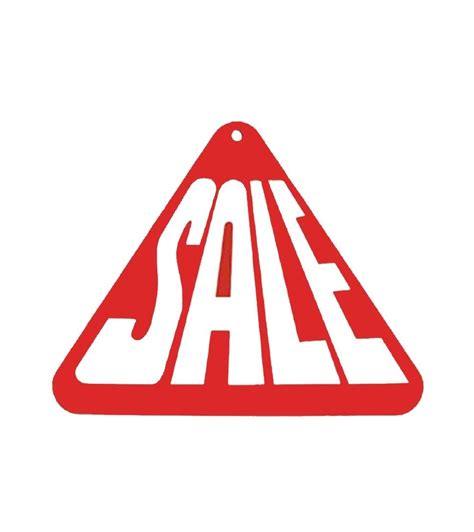 Classic Redwhite Triangle Sale Hanging Sign Free Delivery On All