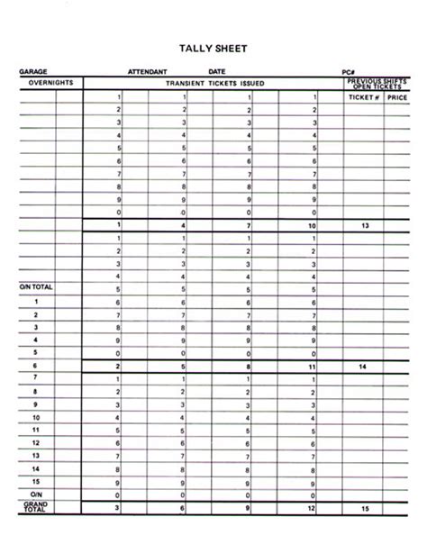 Tally Sheets Templates Doctemplates - vrogue.co