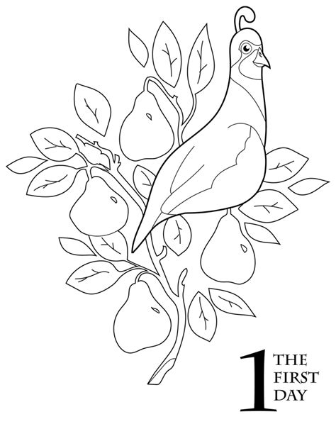 Free Printable 12 Days Of Christmas Coloring Pages Printable Templates