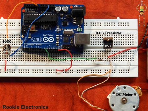 Controlling Dc Motor Using Arduino Rookie Electronics Electronics