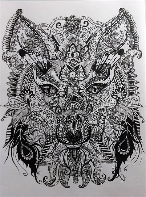 ~zentangle Wolf~ By Mallexo On Deviantart
