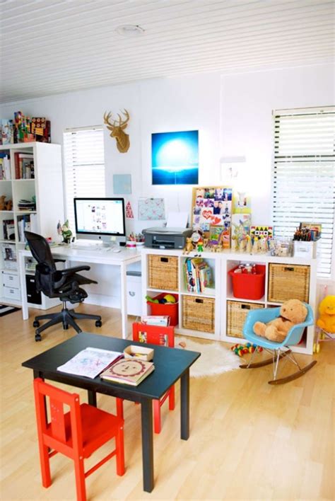 Sharing Your Space With The Kids Office Playroom Guest Room Office Home