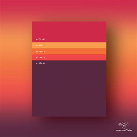 Beautiful Color Palette Collection Design With Red Vrogue Co