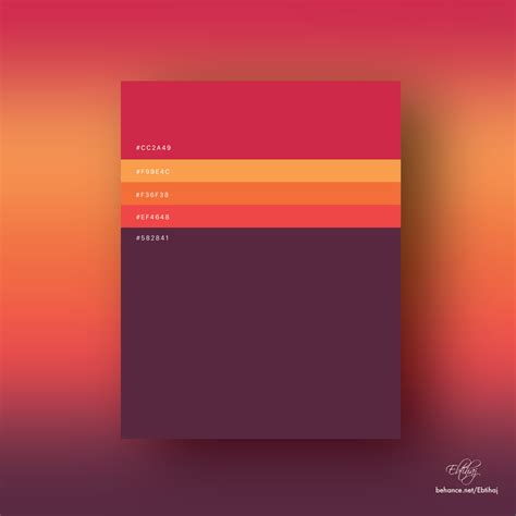 25 Beautiful Color Palette Collection Design With Red