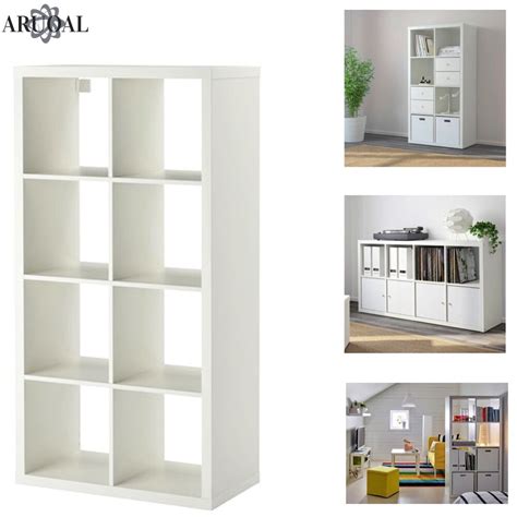 Not only does this give you a lot of space to work with, but it means they are sizable enough to be divided up and made even more functional. IKEA KALLAX White, 8 Shelving Unit Display, Storage, Bookcase, Expedit | eBay