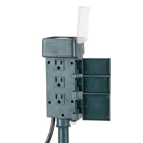 It offers features like independent outlet controls, sunrise and sunset scheduling, and compatibility. C7, C9 Light Strings - 24 Hour Six-Outlet Plug-In Stake Timer