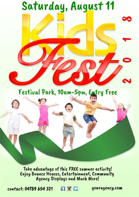 Kids Festival Poster Template Postermywall