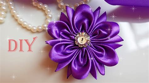 Diy Ribbon Flower Embroidery Design Embrioderyhack Youtube
