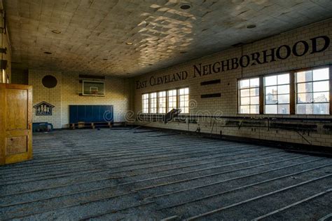 Derelict Gymnasium Abandoned Saint Philomena School East Cleveland
