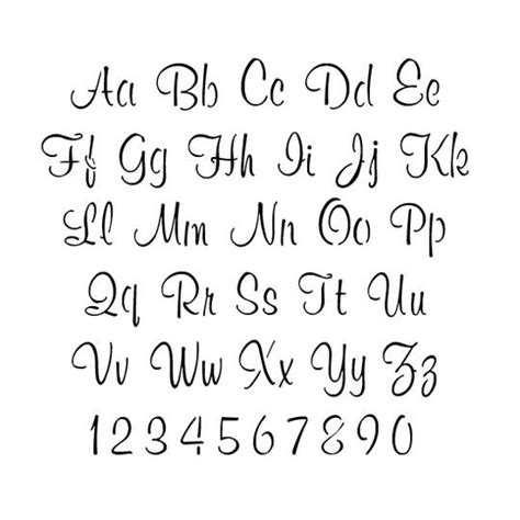 Stencils Alphabet Stencils Script Lettering Stencils