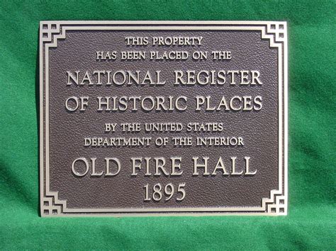 Historic Building Plaque 7 X 5 National Register Custom Plaque Etsy