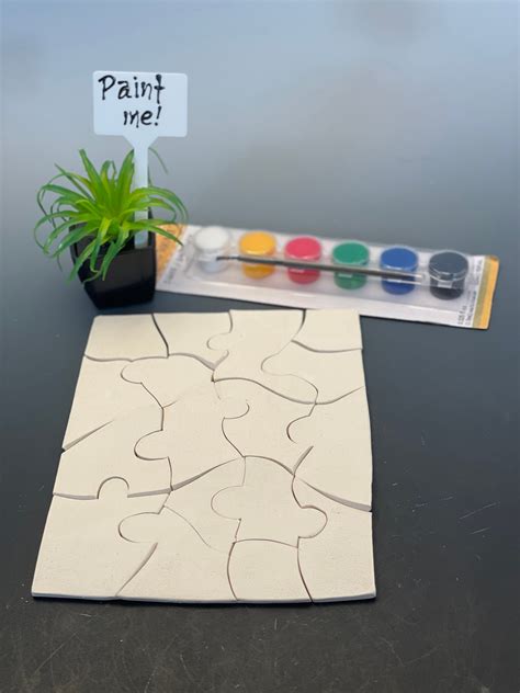 DIY Paint Your Own Clay Puzzle DIY Kit Paint Kit Craft Kit Puzzle Kit