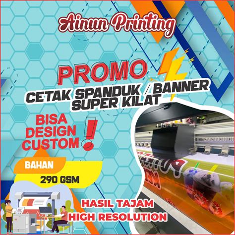 Jual Cetak Banner Spanduk Backdrop Background Baliho Flexi Gsm Spanduk Banner Ramadhan Idul