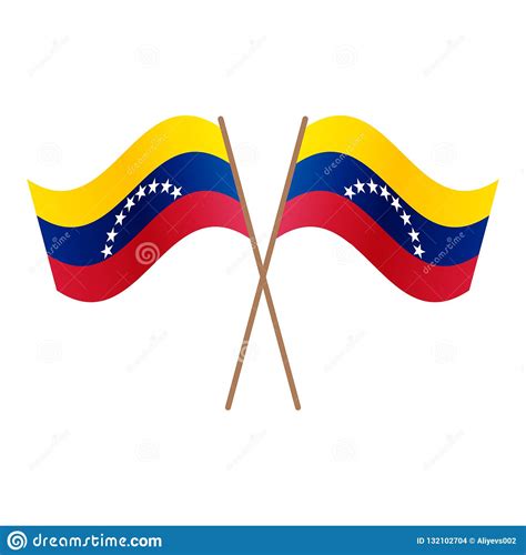 Symmetrical Crossed Venezuela Flags Stock Illustration Illustration