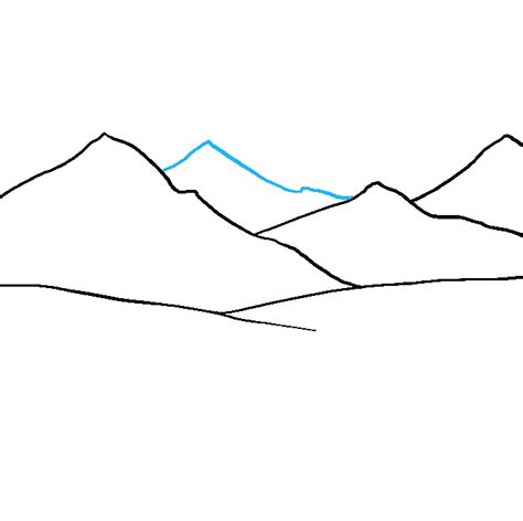 Mountain Drawing Easy Simple Mountain Drawing Hd Stock Images