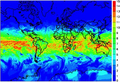 Values are effective at solar noon, which is when the sun is at its highest point of the day. Global map of the NRT cloud-corrected UV index on 2 ...