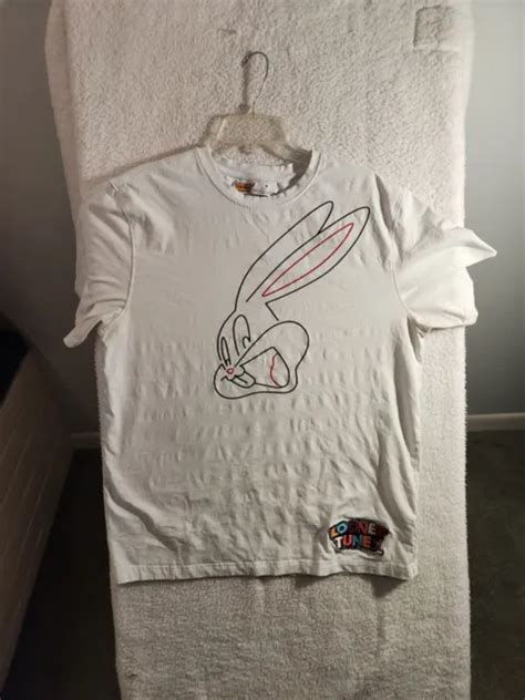 looney tunes bugs bunny crewneck t shirt xl white short sleeve thats all folks 19 99 picclick