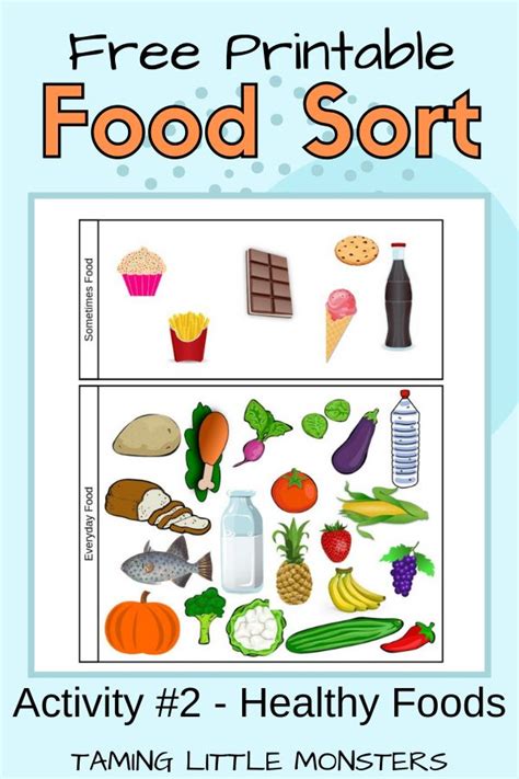 Free Healthy Eating Printable Activity Pack for Kids | Food activities
