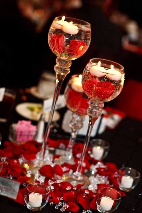 Red And White Wedding Decorations Red Wedding Centerpieces Red And
