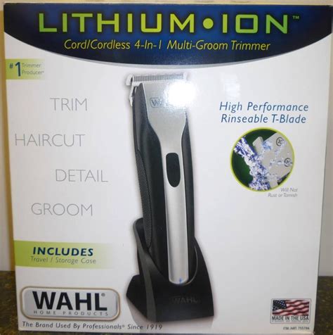 After finding lowest price here. "New" Wahl Lithium Ion Multi-Groom 4 in 1 Trimmer Cord ...