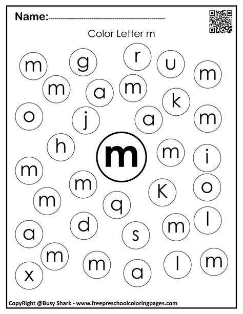 Letter M 10 Free Dot Markers Coloring Pages Preschool Letter M