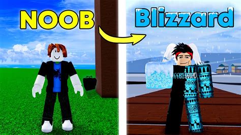 Blox Fruits Noob To Pro Using Blizzard Fruit Pt 1 Youtube