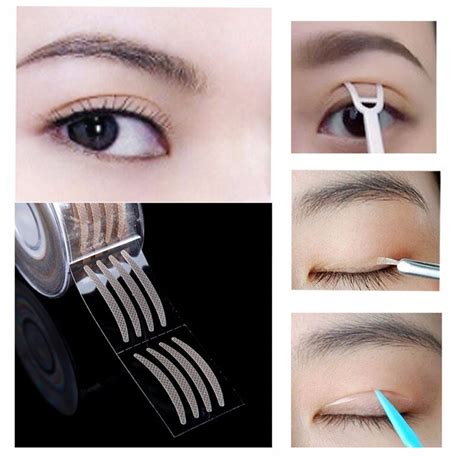 600pcsset Clear Reel Double Eyelid Stickers Beige Brown Double Eyelid