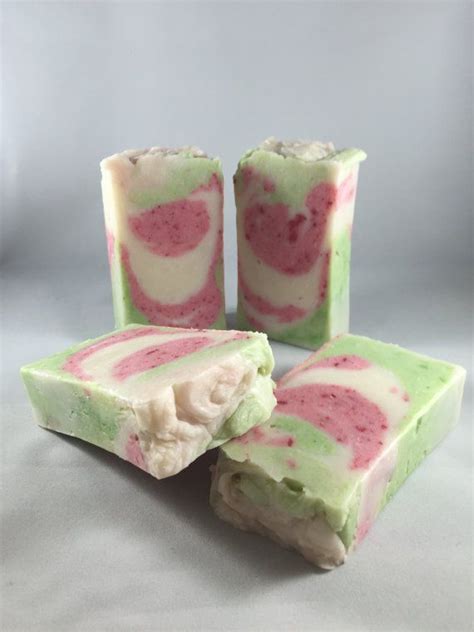 We create natural soaps to deliver moisturizing and nourishing benefits to your skin, but they don't have to be boring. Kiwi Strawberry Soap - Hot Process Soap - Handmade Soap ...