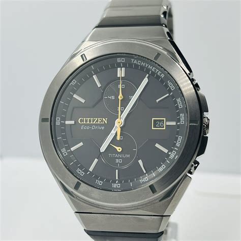 citizen men s eco drive super titanium armor silver 10atm 45mm watch ca7058 55e ebay