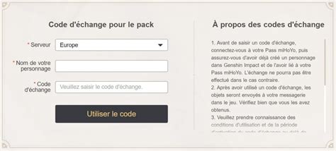This include how to redeem promo codes, available promo codes, rewards, and more! Genshin Impact : Tous les codes d'échange - Next Stage