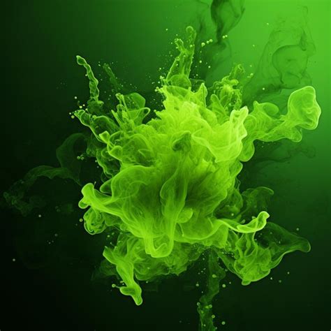 Premium Ai Image Green Color Splash