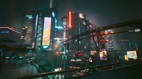 Hd Wallpaper Cyberpunk 2077 Night City Futuristic Cyberpunk