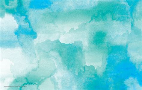 Shades Of Blue Aqua Turquoise Clouds Watercolour Desktop Wallpaper