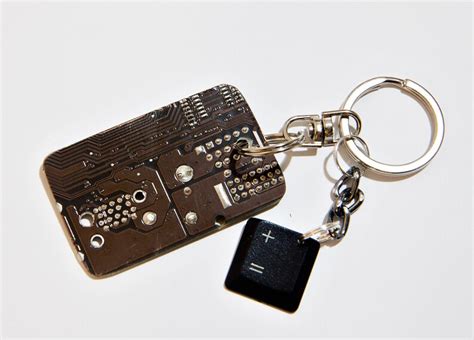 Geek Keychain Computer Geek Ts Cool Keyrings Recycled Etsy