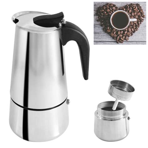 9 Cup Stovetop Coffee Maker Italian Espresso Stainless Steel Mocha Pot