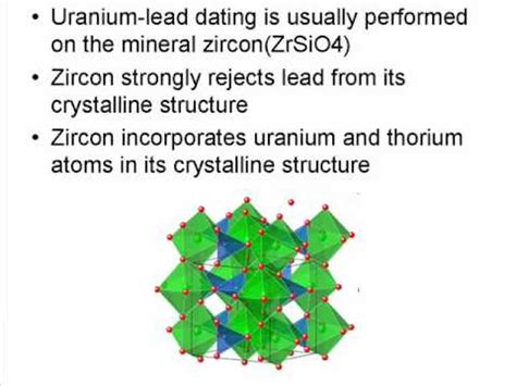 How this particular method is done, is you take zirconium crystals, which can incorporate uranium atoms in. Uranium-Lead Dating - YouTube
