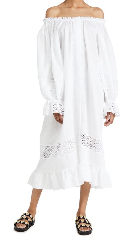 Sleeper Paloma Linen Dress In White Shopbop Linen Dress White Dress Dresses