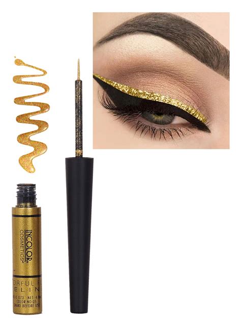 Buy Incolor Light Color Lift Long Lasting Liquid Eyeliner For Women 6 Ml Gold Shimmery Finish
