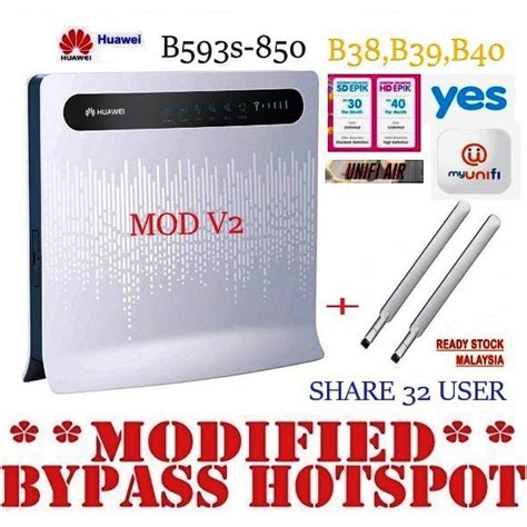 In this tutorial, we will modify the default hop limit to bypass the hotspot limit from. **Modified**Huawei b593s-850 mod bypass hotspot wifi modem ...
