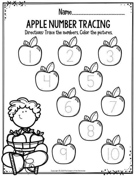 Tracing Numbers Preschool Printables