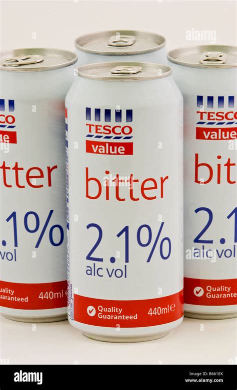 Cans Of Bitter Costing 96p For 4 Part Of The Tesco Value Range Of Cheap