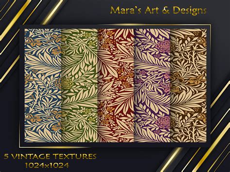 Second Life Marketplace Vintage Textures Pack2 Full Perm