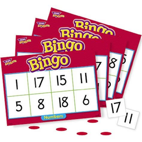 Numbers Bingo Cards High School Math