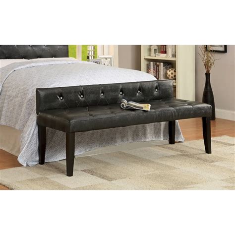 Product titlemartin faux leather bedroom bench with storage. Furniture of America Brannon Faux Leather Bedroom Bench in ...